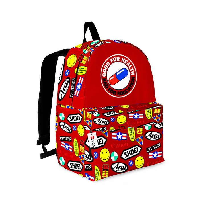 Kaneda Pill and Bike Stickers Backpack Custom Bag NTT0507 Gear Otaku