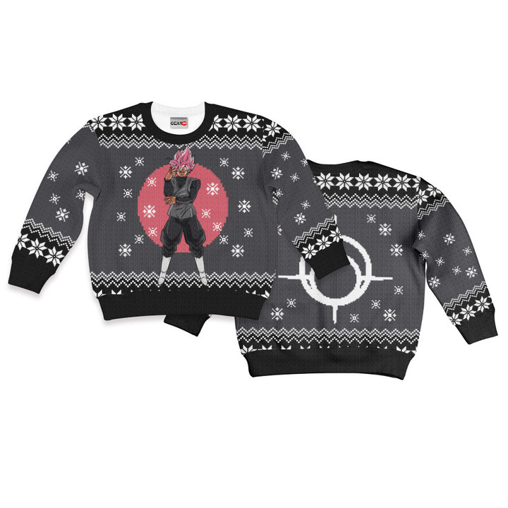 Goku Black Rose Kids Ugly Sweater Christmas Kids Hoodie VA0108 Gear Otaku