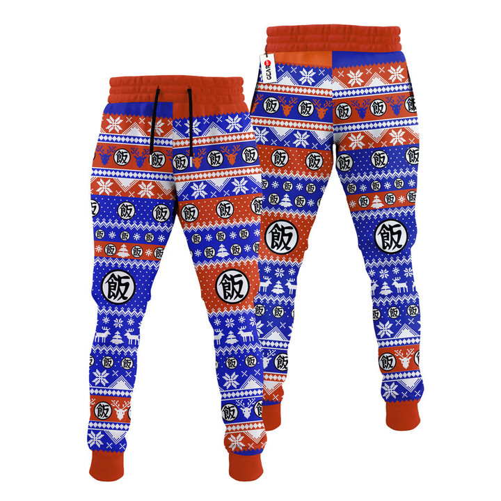 Gohan Symbol Christmas Ugly Sweatpants Custom Xmas Joggers Gear Otaku