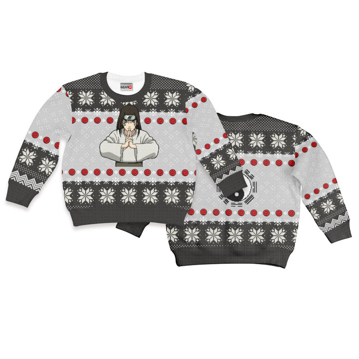 Neji Hyuga Kids Ugly Sweater Christmas Hoodie Gear Otaku