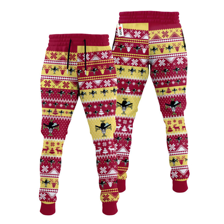 Dracule Mihawk Christmas Ugly Sweatpants Custom Xmas Joggers Gear Otaku