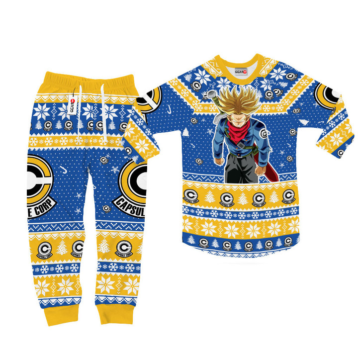 Trunks Super Saiyan Christmas Pajamas Custom Anime Sleepwear