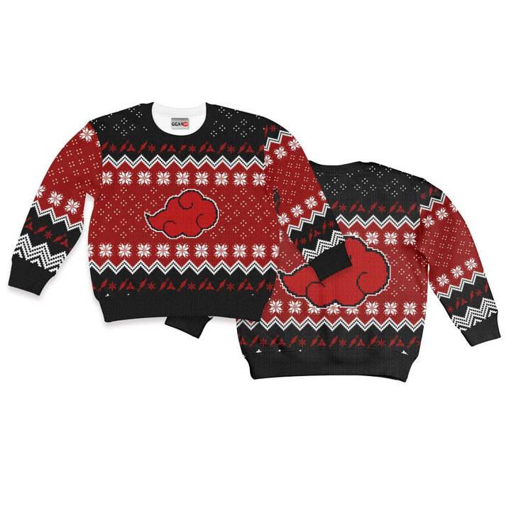 Akatsuki Kids Ugly Sweater Christmas Hoodie Symbol Style Gear Otaku