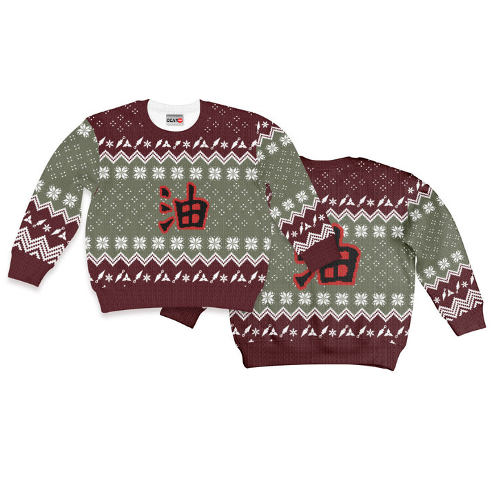Jiraiya Kids Ugly Sweater Christmas Hoodie Symbol Style Gear Otaku