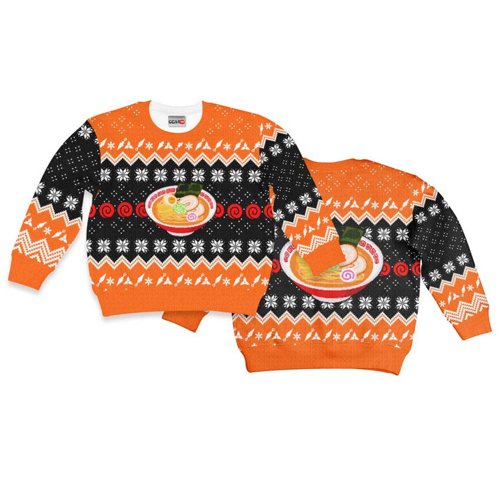 Ichiraku Ramen Kids Ugly Sweater Christmas Hoodie Gear Otaku