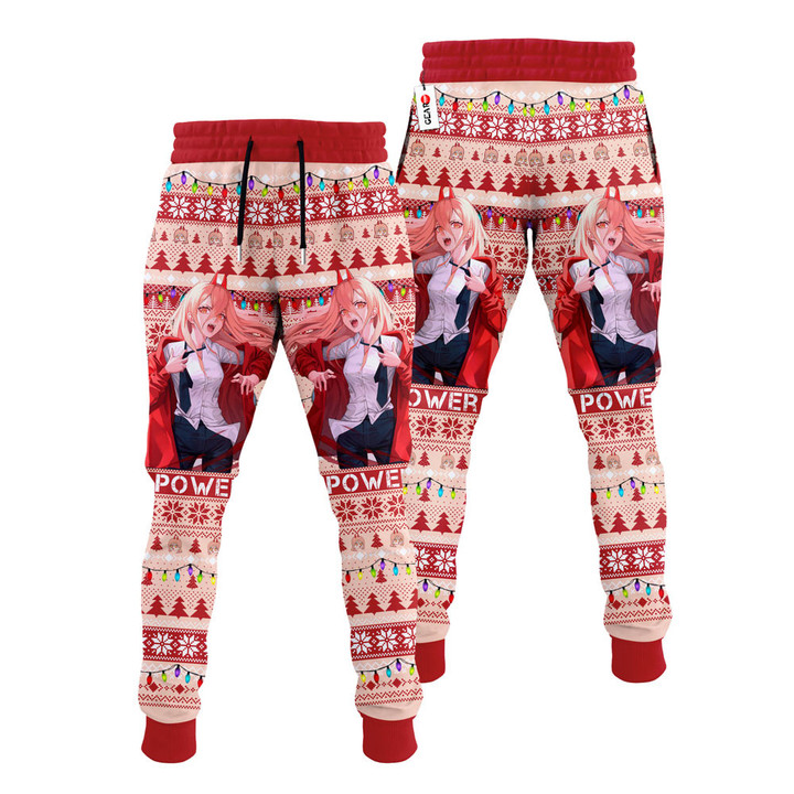 Power Christmas Ugly Sweatpants Custom Xmas Joggers Gear Otaku