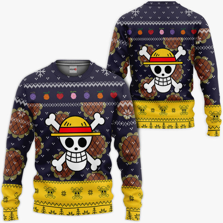 Luffy Wano Arc Ugly Sweater Christmas Hoodie Shirts Gear Otaku