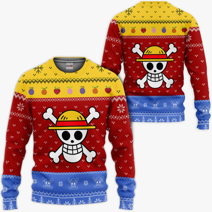 Monkey D Luffy Symbol Ugly Sweater Christmas Hoodie Shirts Gear Otaku