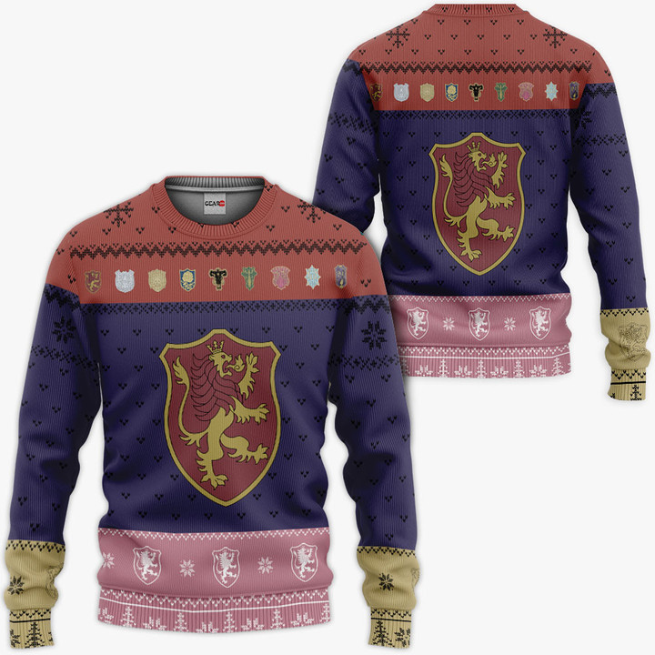 Crimson Lion Symbol Ugly Sweater Christmas Hoodie Shirts Gear Otaku