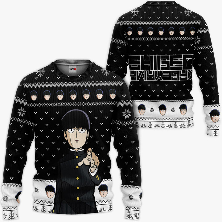Shigeo Kageyama Ugly Sweater Christmas Hoodie Shirts Gear Otaku
