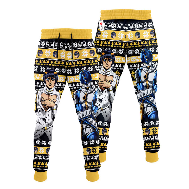 Bruno Bucciarati Christmas Ugly Sweatpants Custom Xmas Joggers Gear Otaku