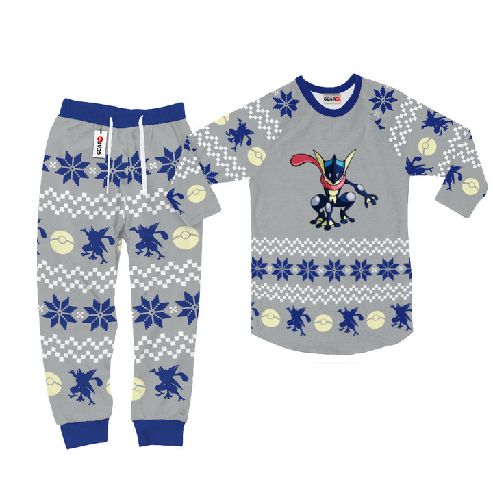 Greninja Christmas Pajamas Custom Anime Sleepwear