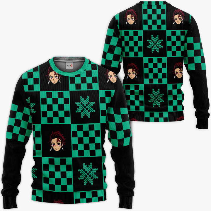 Tanjiro Sweater Christmas Hoodie Shirts Pattern Style Gear Otaku
