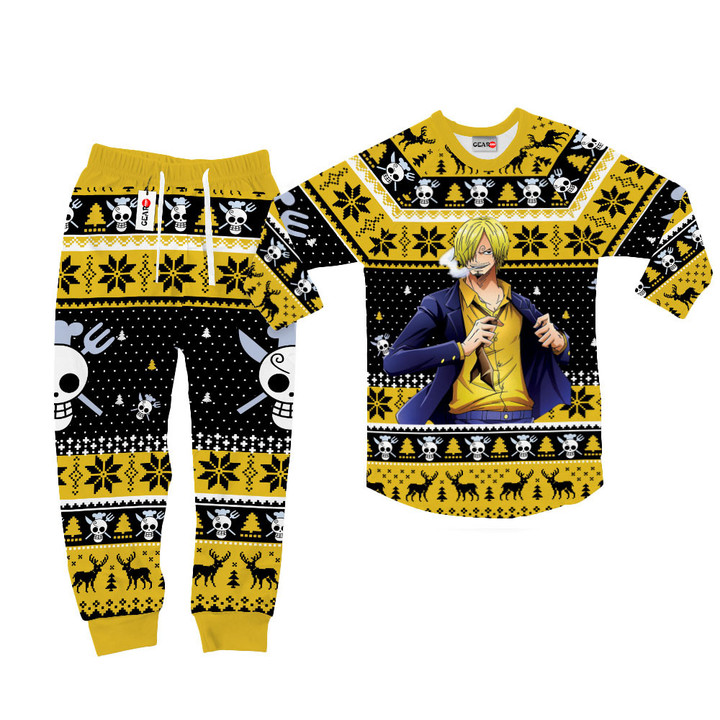 Sanji Vinsmoke Christmas Pajamas Custom Anime Sleepwear