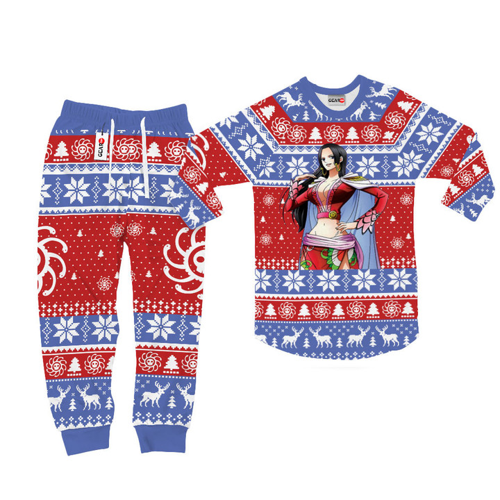 Boa Hancock Christmas Pajamas Custom Anime Sleepwear