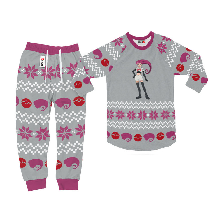 Jessie Musashi Christmas Pajamas Custom Anime Sleepwear