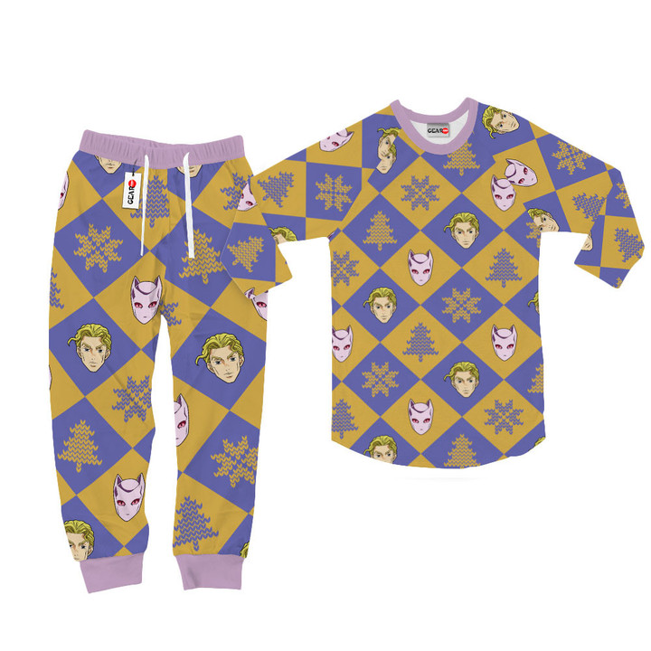 Kira Killer Queen Christmas Pajamas Custom Anime Sleepwear