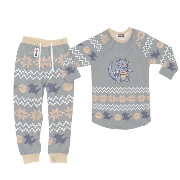 Rhydon Christmas Pajamas Custom Anime Sleepwear
