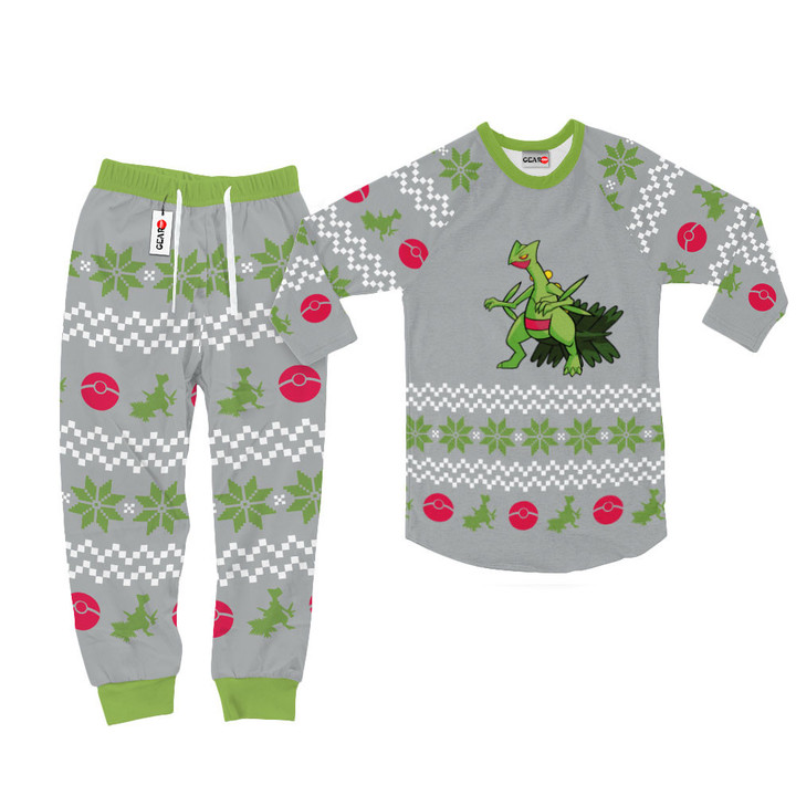 Sceptile Christmas Pajamas Custom Anime Sleepwear