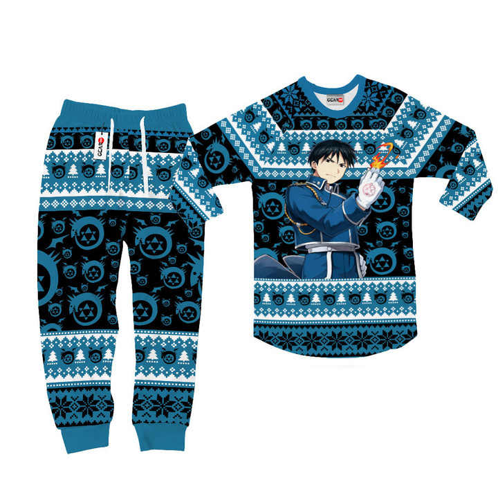 Roy Mustang Christmas Pajamas Custom Anime Sleepwear