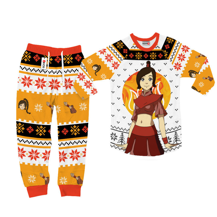Ty Lee Christmas Pajamas Set Custom Anime Sleepwear
