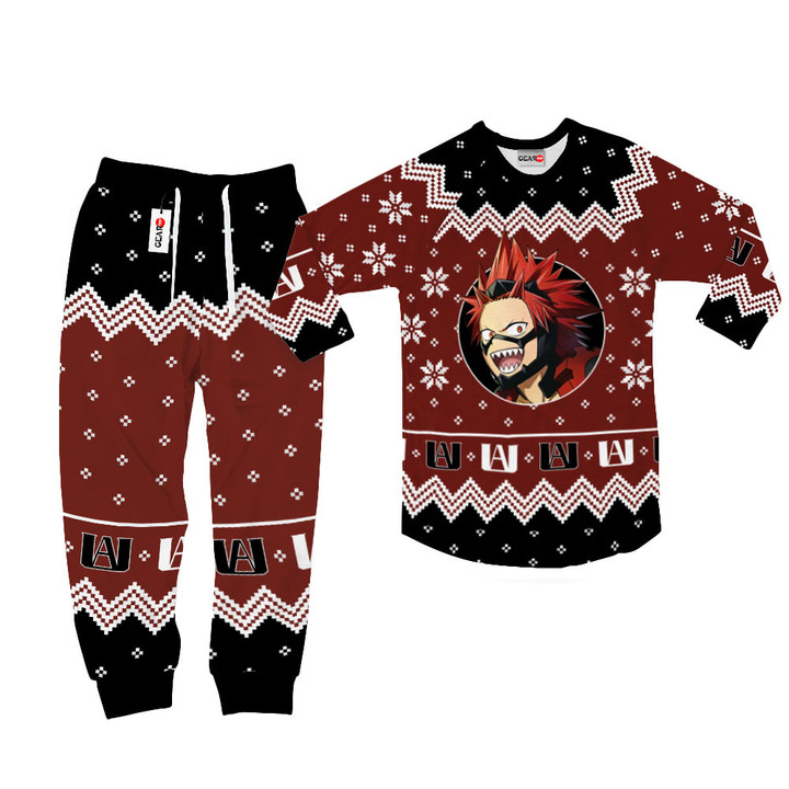 Red Riot Christmas Pajamas Set Custom Anime Sleepwear