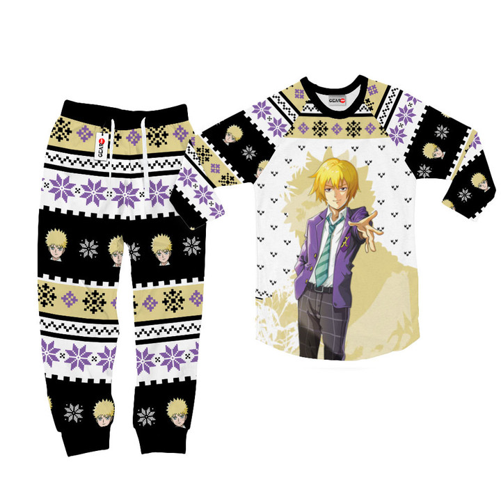 Teruki Hanazawa Christmas Pajamas Set Custom Anime Sleepwear