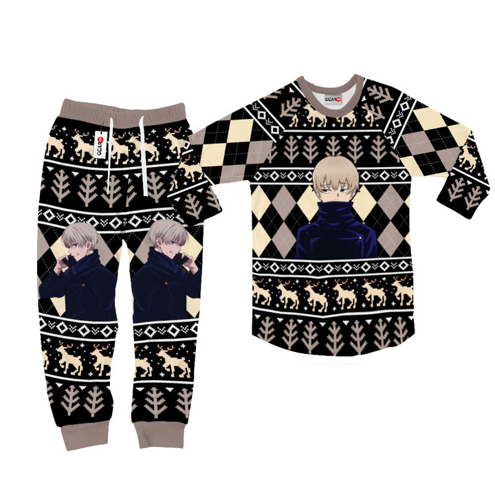 Toge Inumaki Christmas Pajamas Set Custom Anime Sleepwear