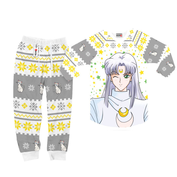 Artemis Cat Christmas Pajamas Set Custom Anime Sleepwear