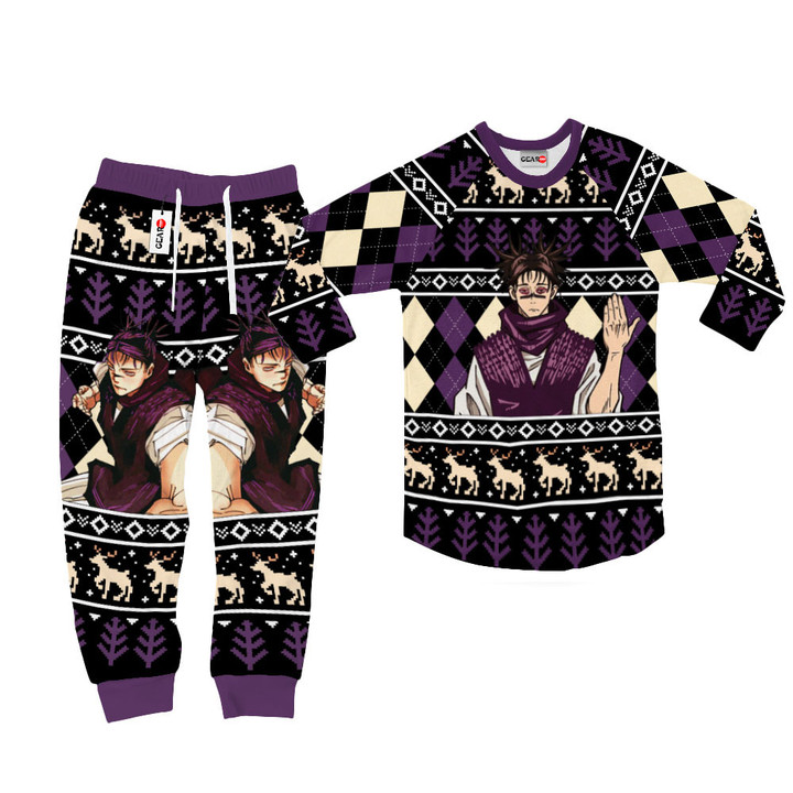 Choso Christmas Pajamas Set Custom Anime Sleepwear