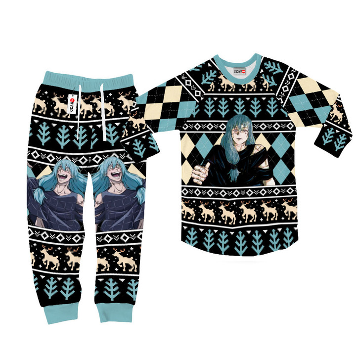 Mahito Christmas Pajamas Set Custom Anime Sleepwear