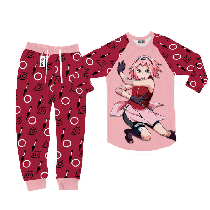 Sakura Haruno Pajamas Set Custom Anime Sleepwear