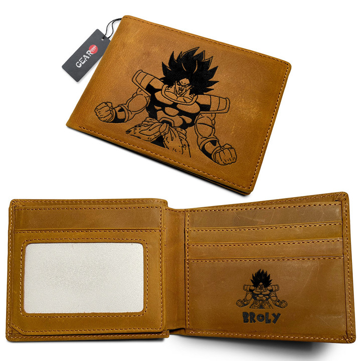 Broly Anime Leather Wallet Personalized- Gear Otaku