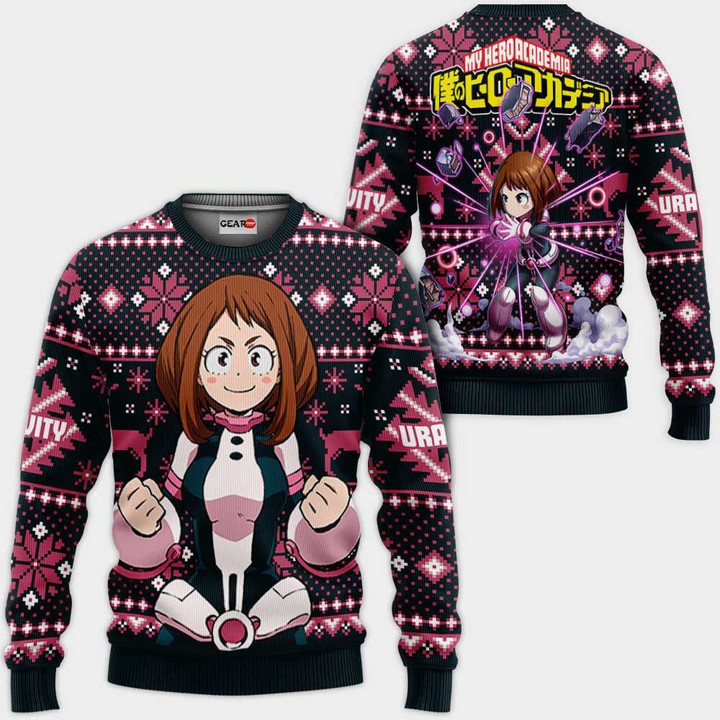Ochaco Uraraka Ugly Christmas Sweater Anime Gifts