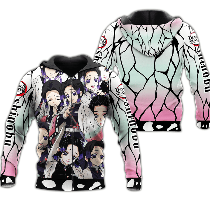 Shinobu Zip Hoodie Demon Slayers Shirt Costume Anime Fan Gift Idea VA06 - 1 - Gear Otaku