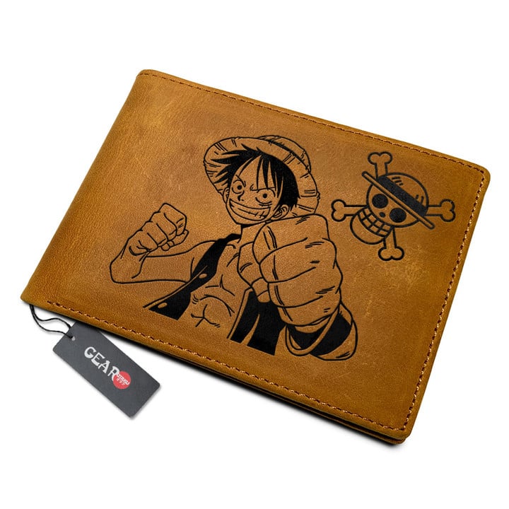 Luffy Anime Leather Wallet Personalized- Gear Otaku