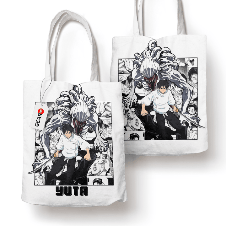 Yuta Okkotsu and Rika Tote Bag Anime Personalized Canvas Bags- Gear Otaku
