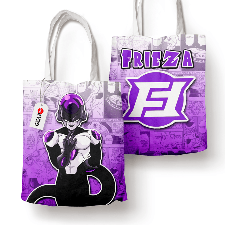 Black Frieza Tote Bag Anime Manga Personalized Canvas Bags- Gear Otaku