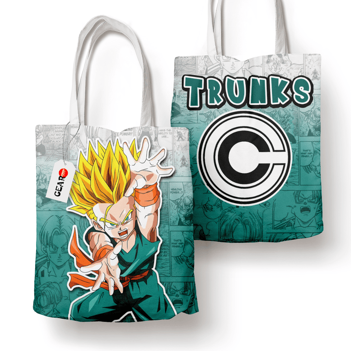 Trunks Kid SSJ Tote Bag Anime Manga Personalized Canvas Bags- Gear Otaku