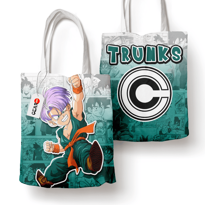 Trunks Kid Tote Bag Anime Manga Personalized Canvas Bags- Gear Otaku