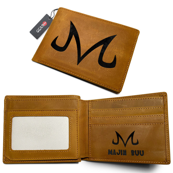 Majin Buu Symbol Anime Leather Wallet Personalized- Gear Otaku