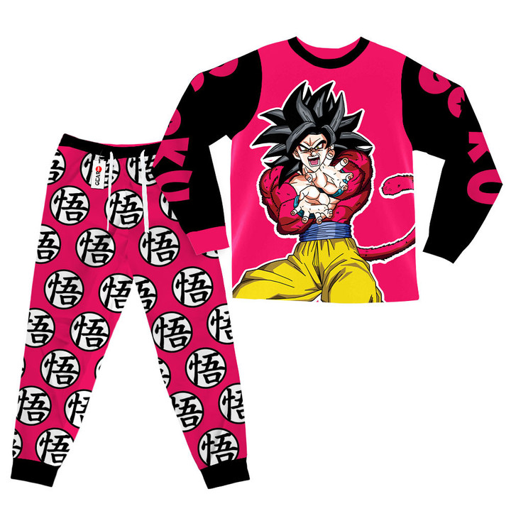 Goku Super Saiyan 4 Pajamas Set Custom Anime Sleepwear