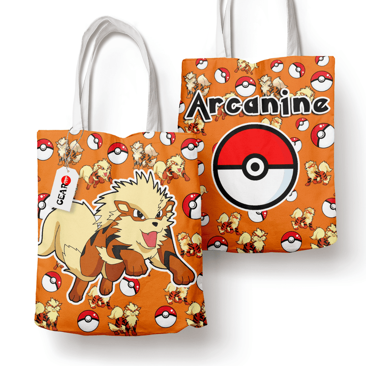 Arcanine Tote Bag Anime Personalized Canvas Bags- Gear Otaku