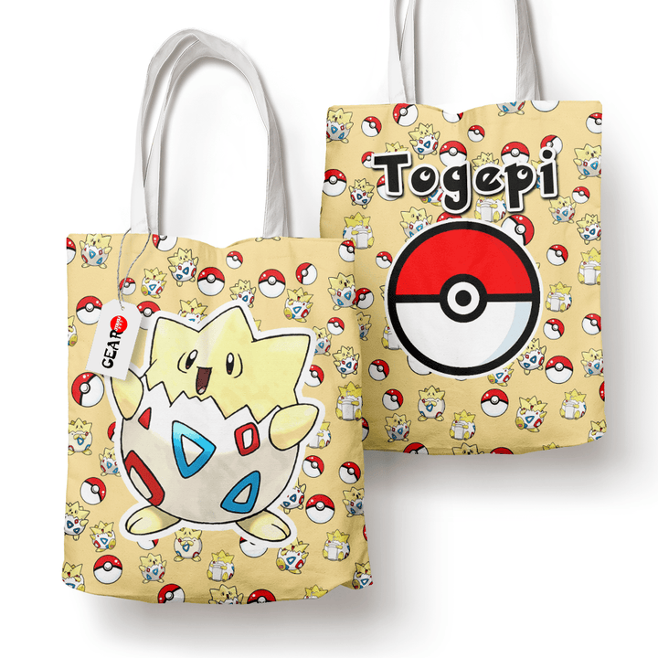 Togepi Tote Bag Anime Personalized Canvas Bags- Gear Otaku