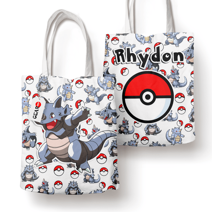 Rhydon Tote Bag Anime Personalized Canvas Bags- Gear Otaku