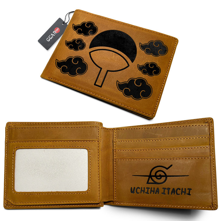 Itachi Akatsuki Anime Leather Wallet Personalized- Gear Otaku