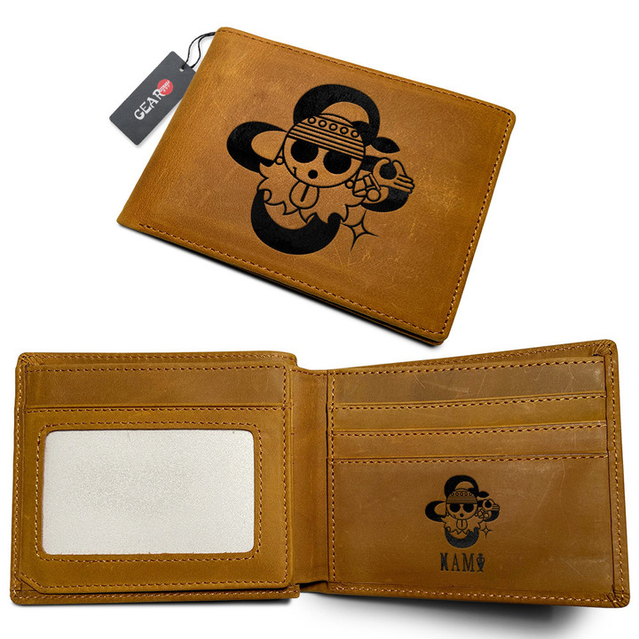 Nami Anime Symbol Leather Wallet Personalized- Gear Otaku