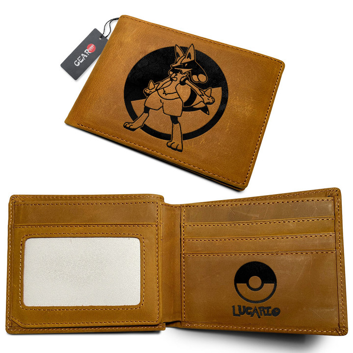 Lucario Anime Leather Wallet Personalized- Gear Otaku