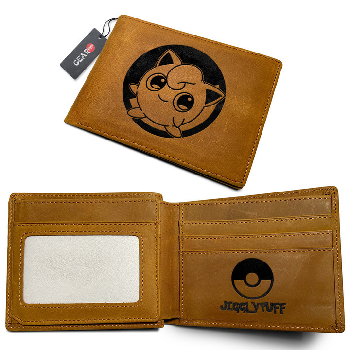 Jigglypuff Anime Leather Wallet Personalized- Gear Otaku
