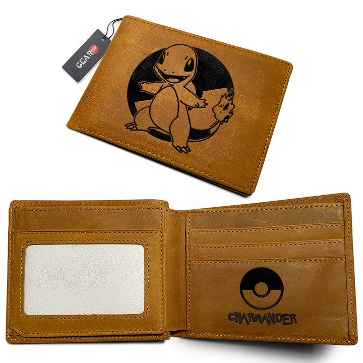 Charmander Anime Leather Wallet Personalized- Gear Otaku